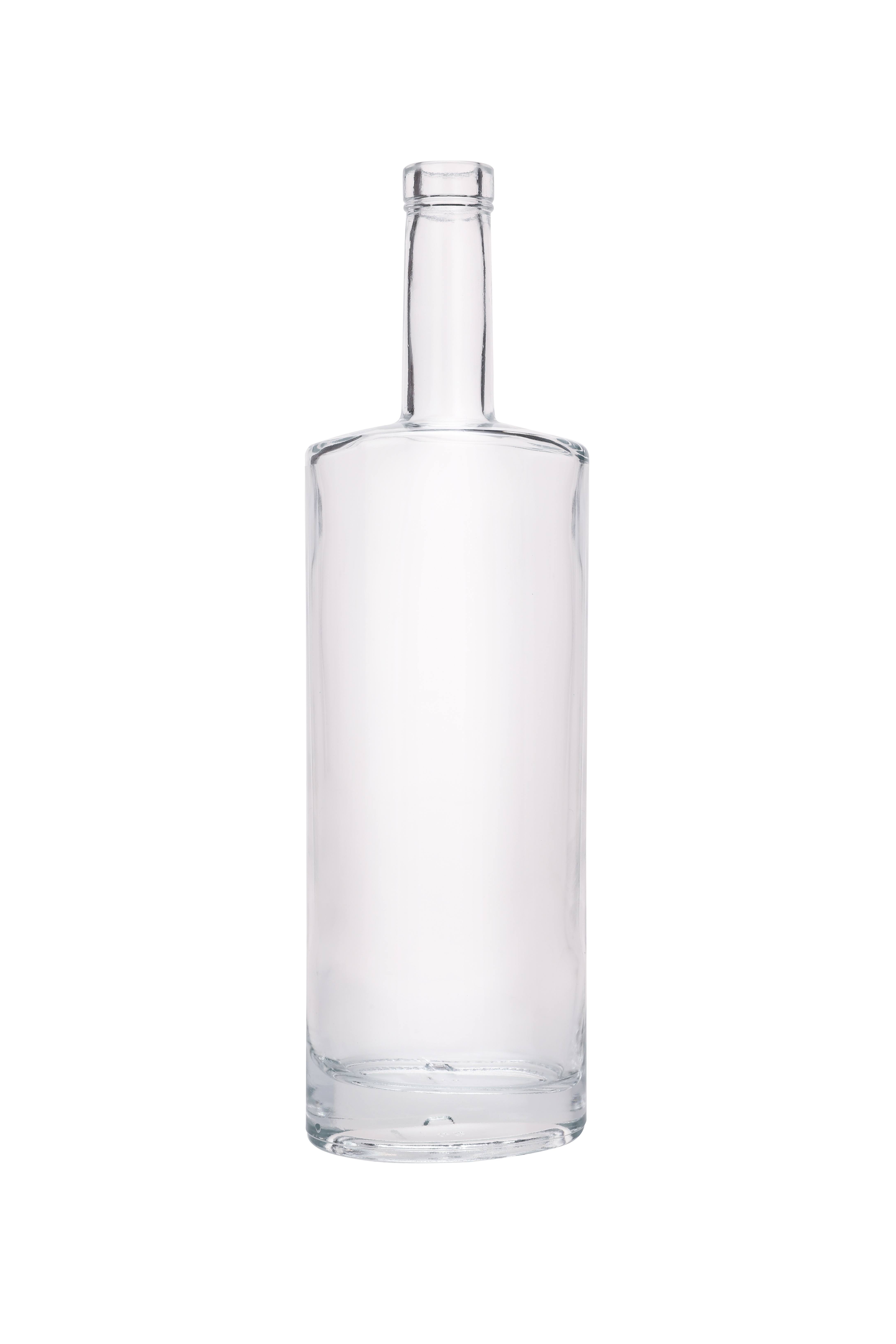 New Fancy Wholesale Exquisite Design Vodka Liquor Glass Bottle 750 Ml Clear Glass Bottle with Cork