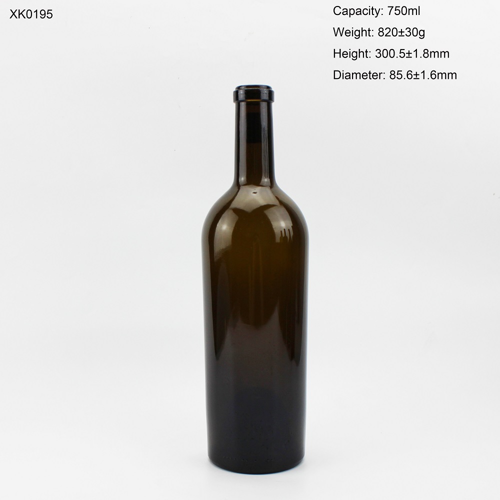 Free Sample Cork Top 750ml Glass Bottle Wine 