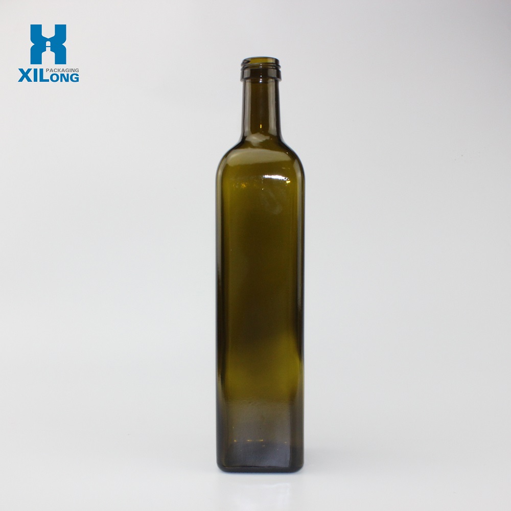 Luxury 1000ml Cooking Oil Square Glass Bottle 