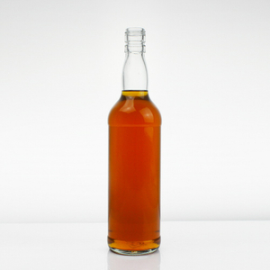 Wholesale Empty Clear 700Ml 1L Bottle Glass Vodka With Screw Cap